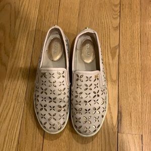 Rose gold and pink Michael Kors slide on Sneakers